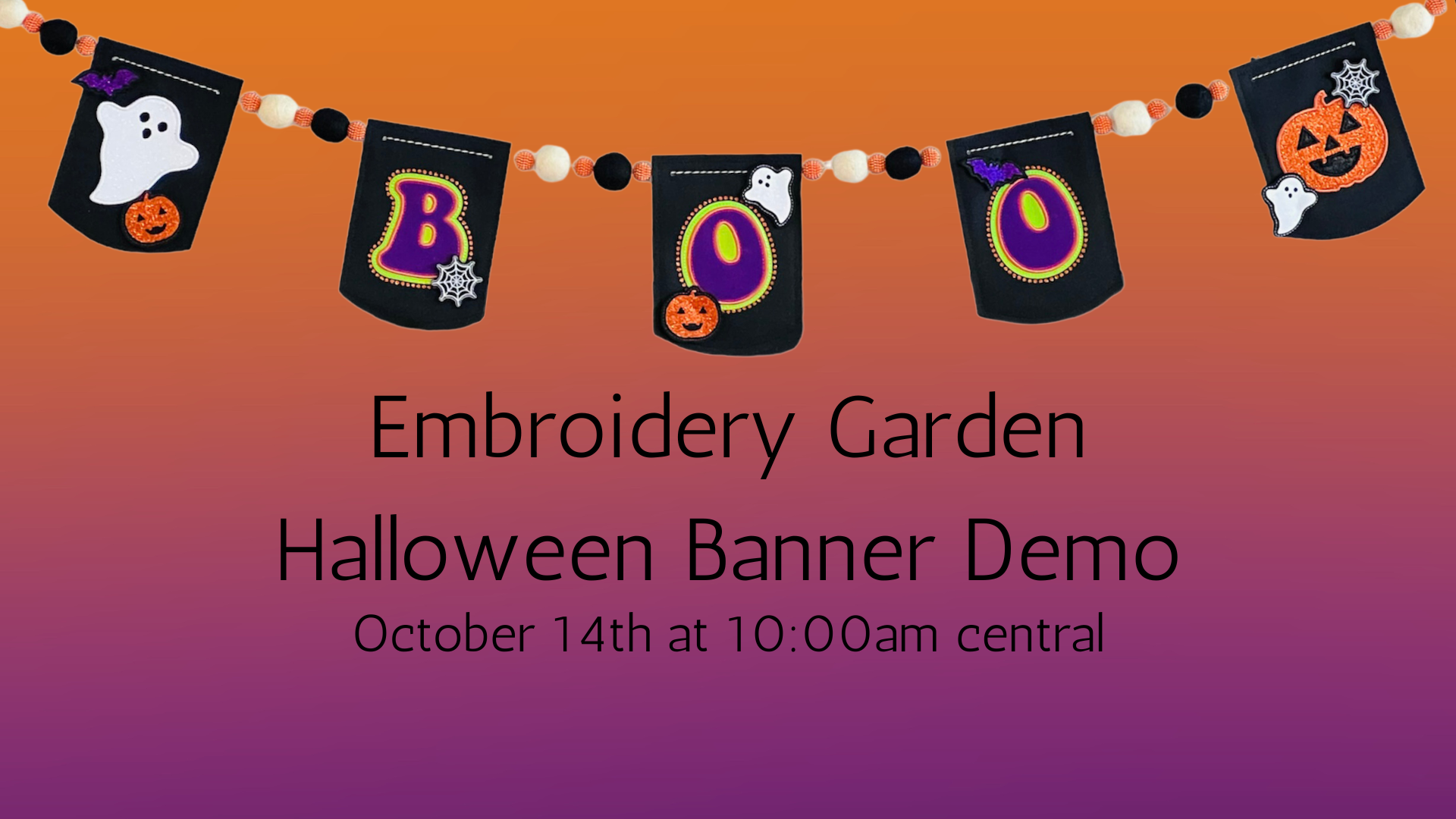 Let's Design A Halloween Banner | Embroidery Garden