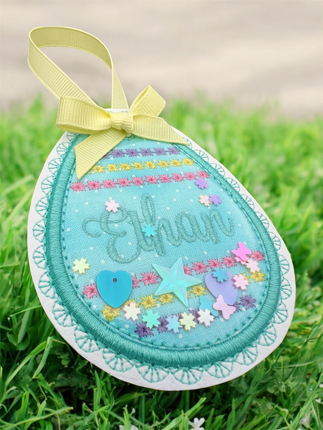 Egg Confetti Tag