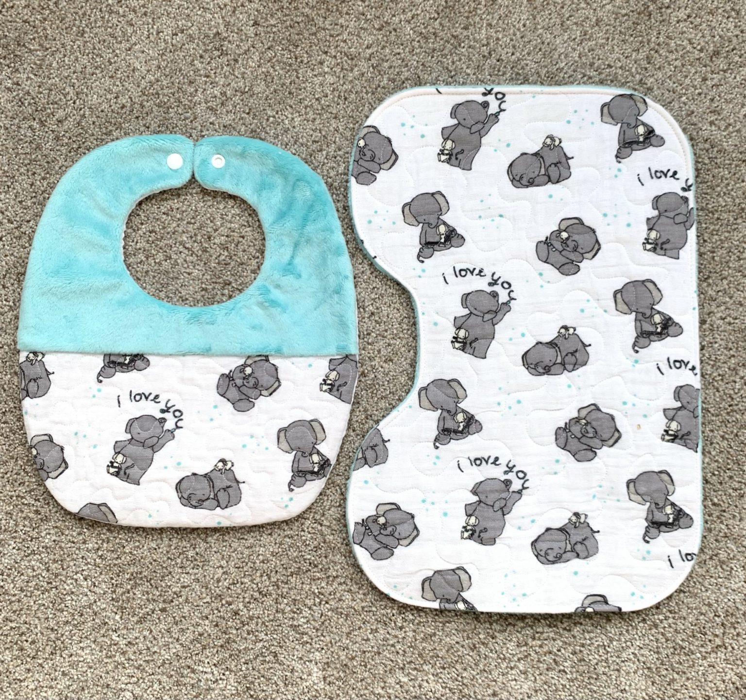 In the Hoop Bib and Burp Cloth | Embroidery Garden