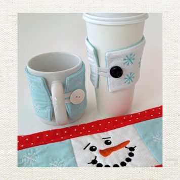 Snowman Beverage Set | Embroidery Garden